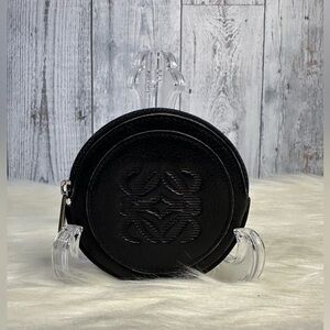 LOEWE leather coin purse in black